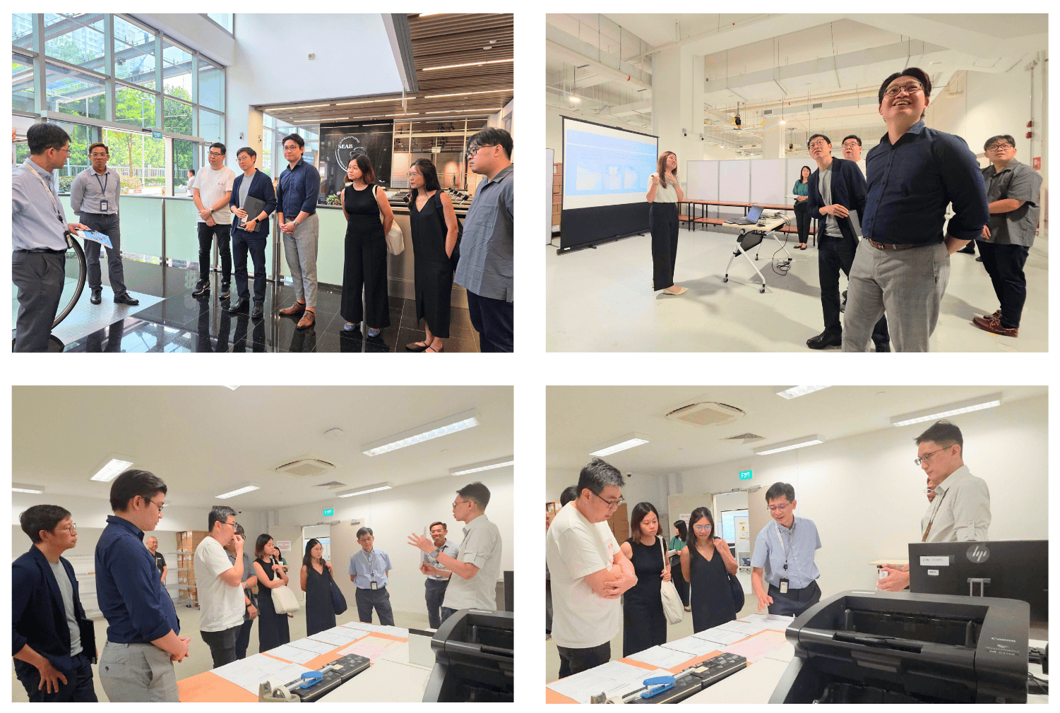 The guests were clearly engaged during the tours of SEAB’s facilities.